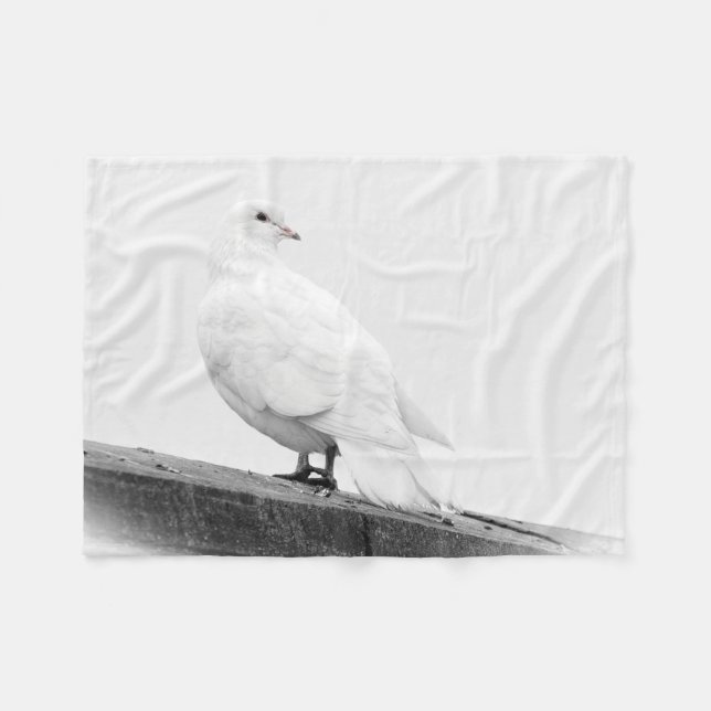 White dove fleece blanket (Front (Horizontal))