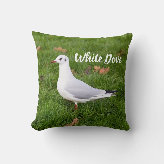White Dove for bird and Pigeon lover gift Cushion (Front)