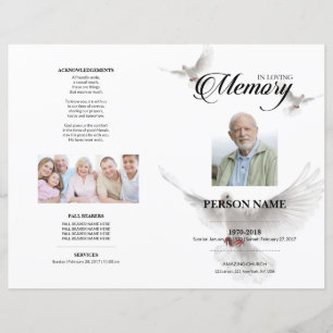 White Dove Funeral Template