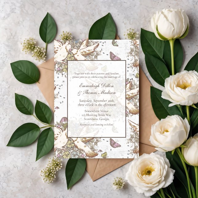 White Dove Garden | Sage Green Invitation (Creator Uploaded)