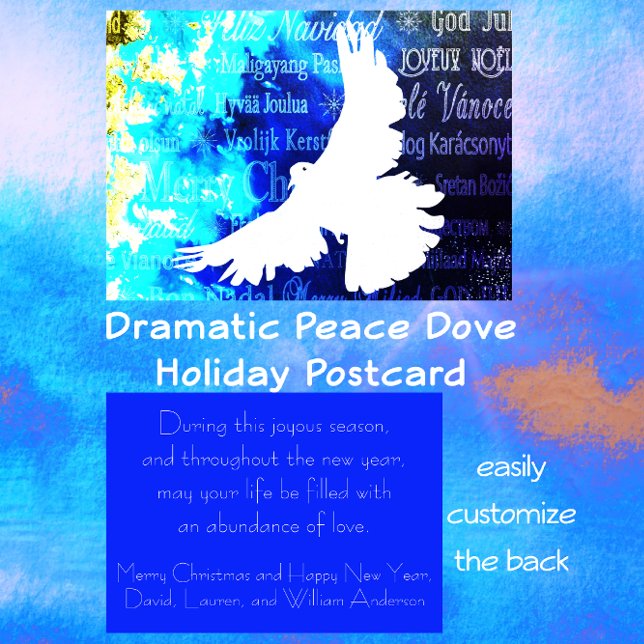 White Dove Merry Christmas and Happy New Year Holiday Card (Creator Uploaded)