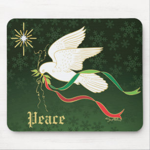 White Dove Mouse Pad