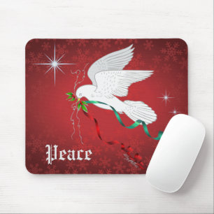 White Dove Mouse Pad