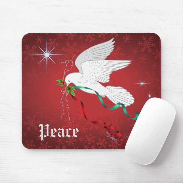 White Dove Mouse Pad (With Mouse)