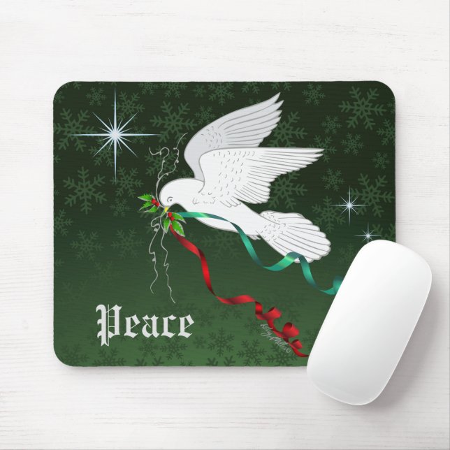 White Dove Mouse Pad (With Mouse)