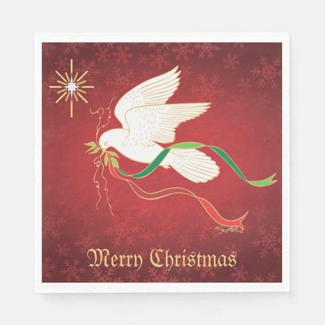 White Dove Napkin (Front)