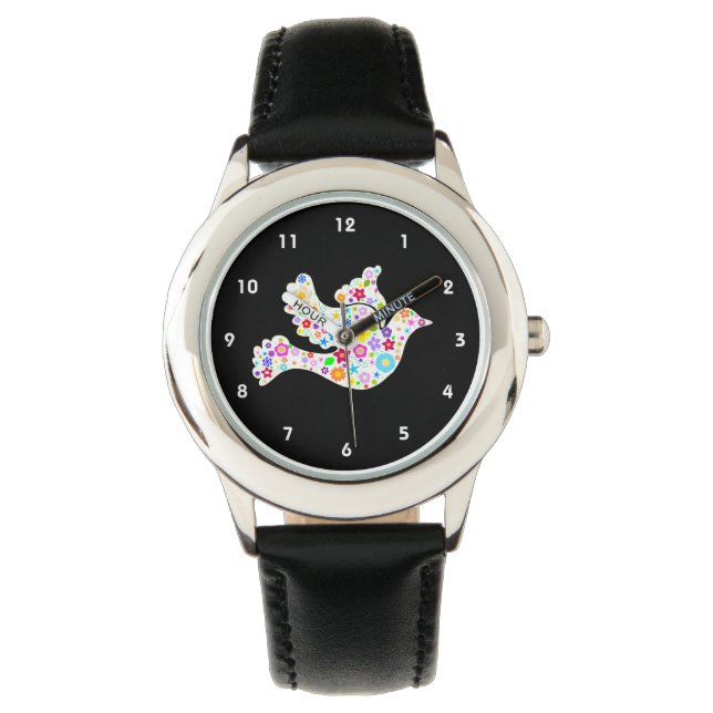 White Dove of Flowers Watch (Front)
