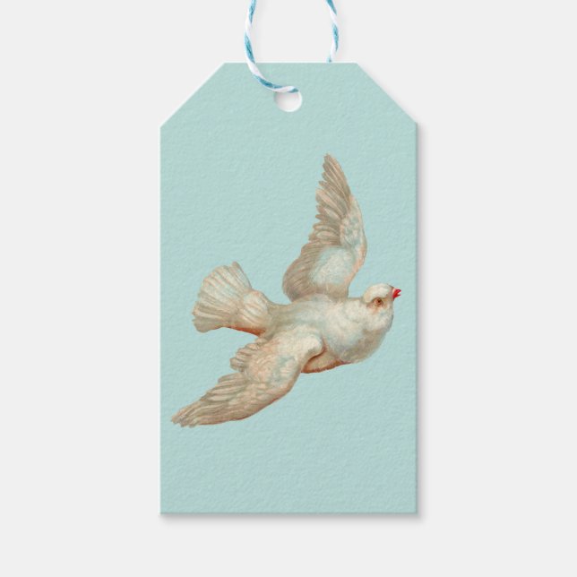 white dove of peace gift tags (Front)