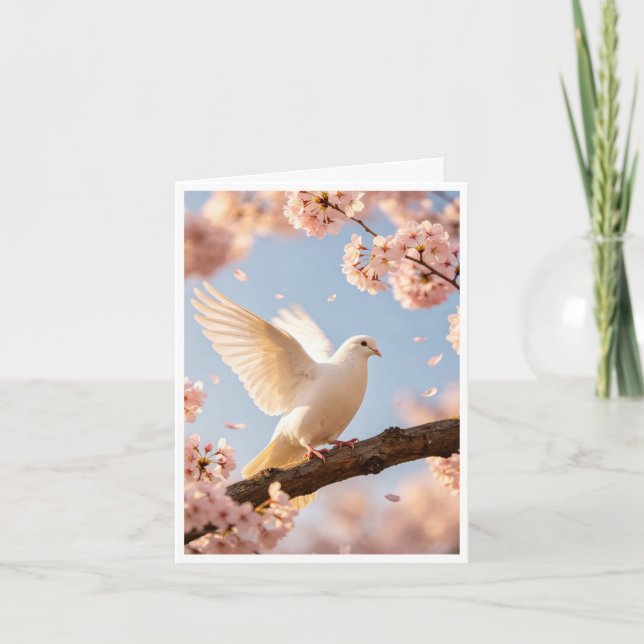 white dove on a card (Front)