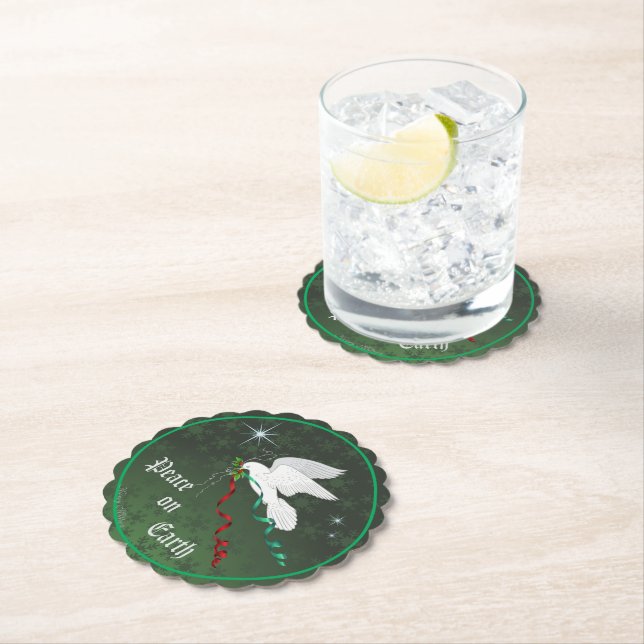 White Dove Paper Coaster (Insitu)