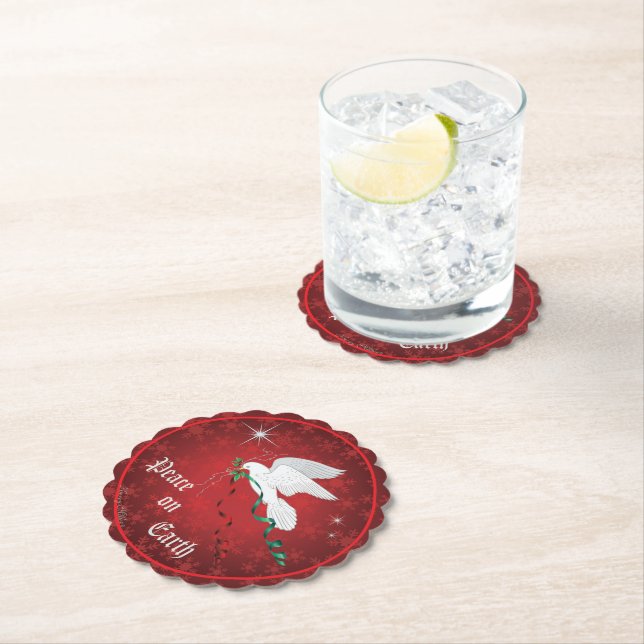 White Dove Paper Coaster (Insitu)