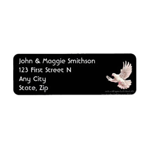 White Dove Peace Christian Holy Spirit Bird Return Address Label
