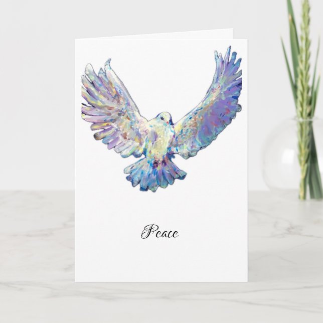 White Dove Peace Maureen Girard Card (Front)