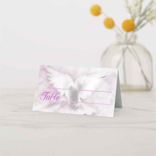 White dove place card (Front)