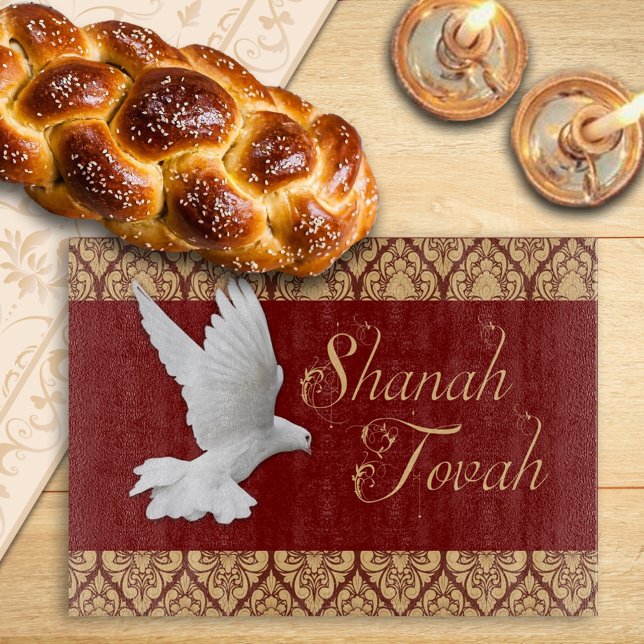 White Dove Rosh Hashanah New Year Challah Board (Creator Uploaded)