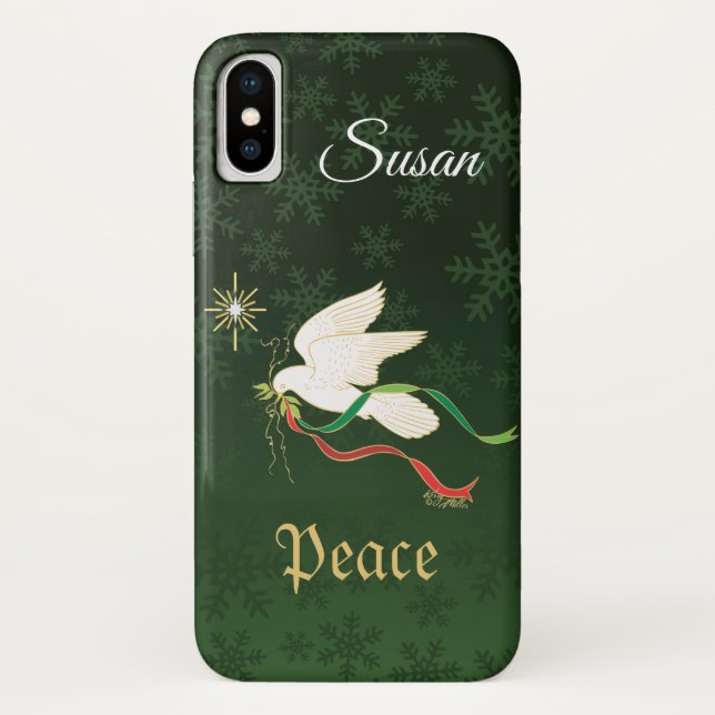 White Dove Spreading Peace Case-Mate iPhone Case (Back)