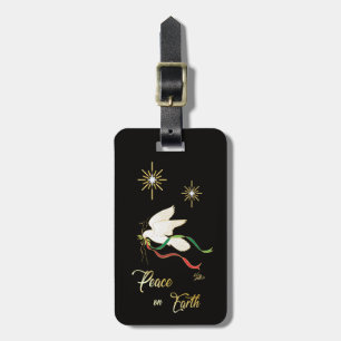 White Dove Spreading Peace On Earth Luggage Tag