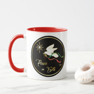 White Dove Spreading Peace On Earth Mug