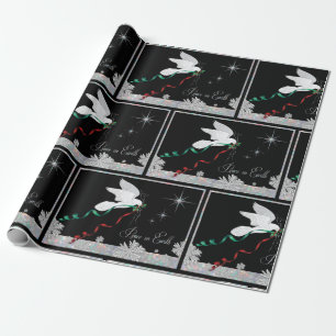 White Dove Spreading Peace On Earth Wrapping Paper