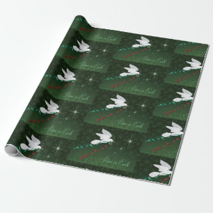 White Dove Spreading Peace On Earth Wrapping Paper