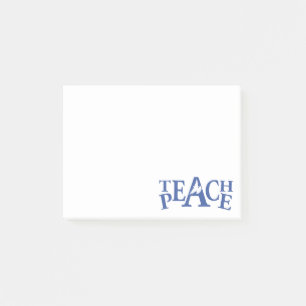 White dove teach peace graphic post it notes