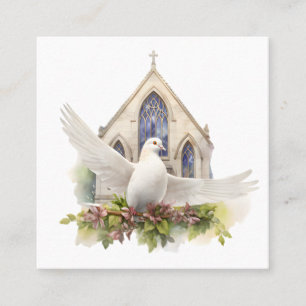 White Dove with Church Square Business Card