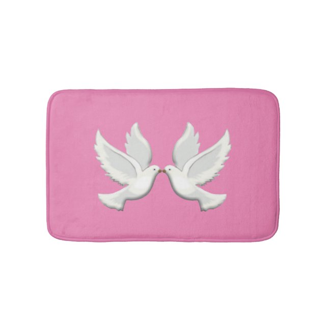 White Doves Bath Mat (Front)