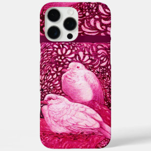 WHITE DOVES IN PINK FUCHSIA iPhone 16 PRO MAX CASE