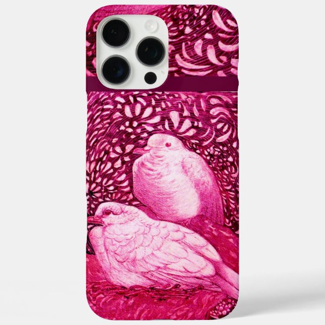 WHITE DOVES IN PINK FUCHSIA Case-Mate iPhone CASE (Back)