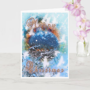 WHITE DOVES MERRY CHRISTMAS CARD