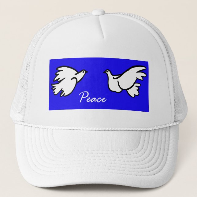 White Doves of Peace Trucker Hat (Front)