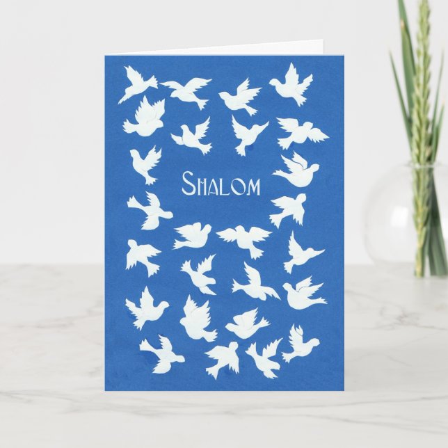 White Doves Passover Greeting Card (Front)