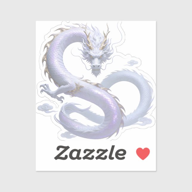 White Dragon Art | Mythical Fantasy Aesthetic | Or (Sheet)