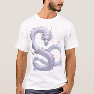 White Dragon Art Mythical Fantasy Aesthetic Or T-Shirt