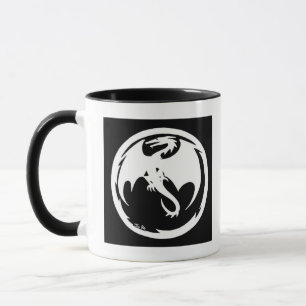 White Dragon black combo mug