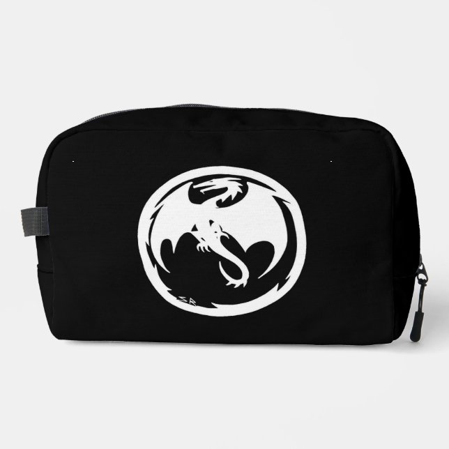 White Dragon black dopp kit (Front)