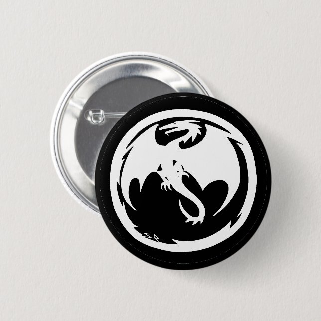 White Dragon button (Front & Back)