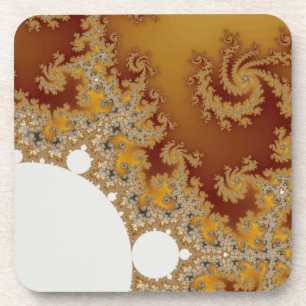 White Dragon - Fractal Art Coaster