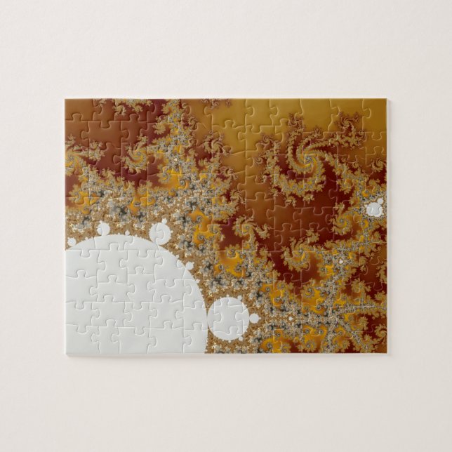 White Dragon - Fractal Art Jigsaw Puzzle (Horizontal)