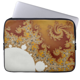 White Dragon - Fractal Art Laptop Sleeve