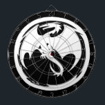 White Dragon gold dartboard<br><div class="desc">White Dragon dartboards are for darts players who are fantasy fans, roleplay gamers, Renaissance Fairs, Mediaeval reenactors, Sword & Sorcery, pagans, dragon collectors, martial artists, cosplayers, and people who simply like dragons. White Dragon is Steamy Raimon original tribal art.</div>