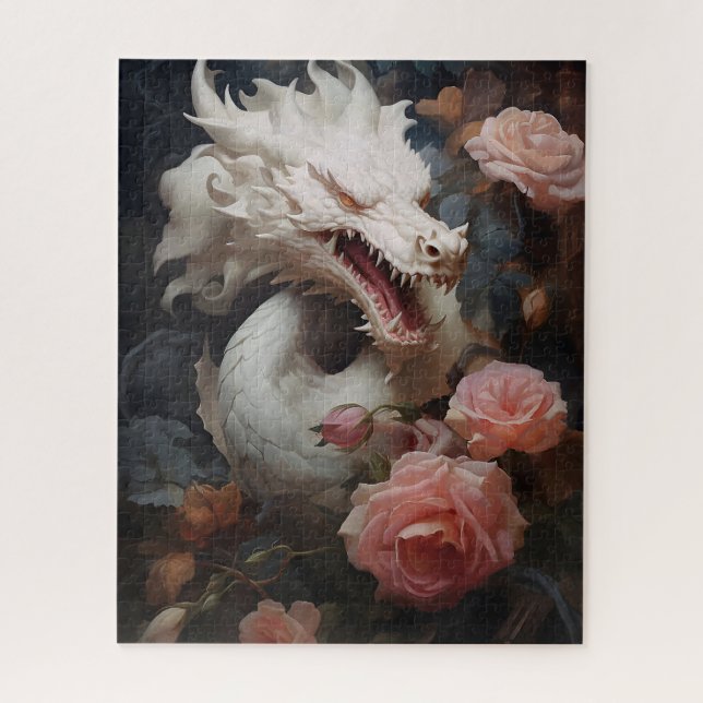 White Dragon Jigsaw Puzzle (Vertical)