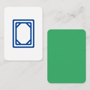 White Dragon Mahjong Tile w/ Jade Green Back Card