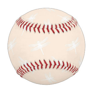 White Dragonfly Odonata Flying Insect Pastel Baseball