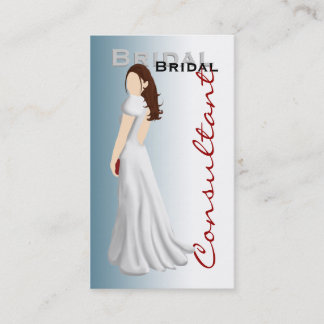 White Dress Bridal Consultant Business Cards