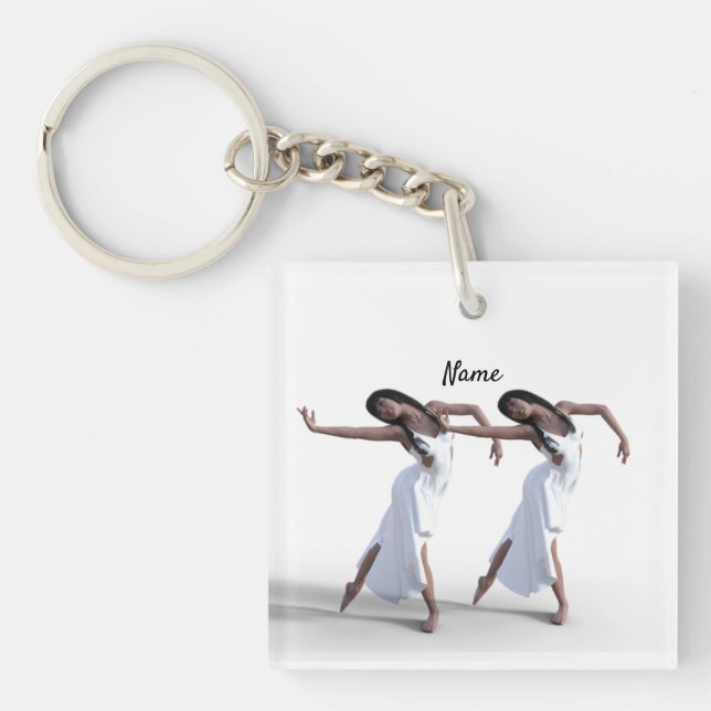 White Dress Dancer Thunder_Cove   Key Ring (Front)