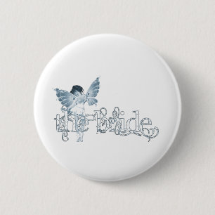 White Dress Fairy Blue - The Bride 6 Cm Round Badge
