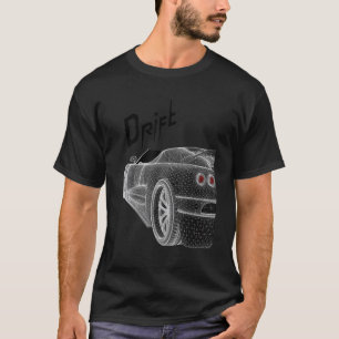 White Drift Fast Sports Car Boy's Car T-Shirt
