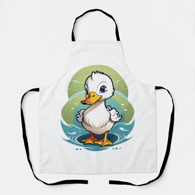 white-duck apron (Front)