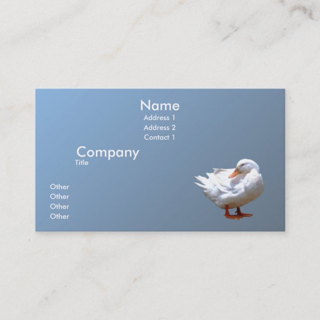 White Duck Business Card (Front)